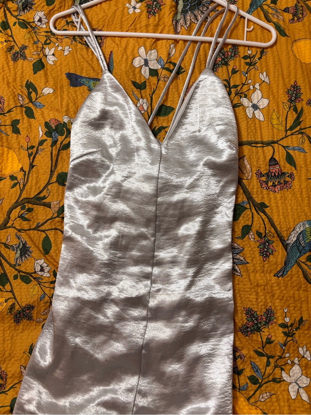 NWT!!💕💕H&M Silver Satin Maxi Dress. Simply gorgeous silhouette!💕